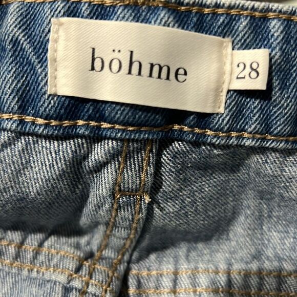 bohme 28” light wash 12 inch high-rise bailloon crop C21 - Picture 4 of 7